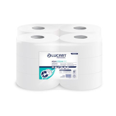 Papier toilette mini Jumbo blanc - 12 rouleaux
