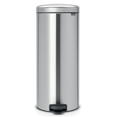 Poubelle à pédale inox mat