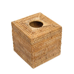 boite mouchoirs rotin