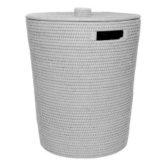 panier à linge en rotin