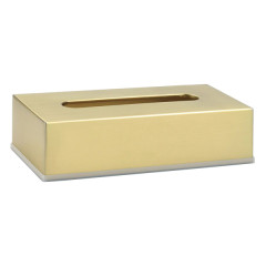 Boîte à mouchoirs rectangulaire en or