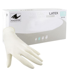 Gants latex poudrés - la boîte de 100 - du S au L