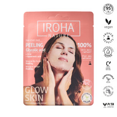 Masque visage tissu peeling à l'acide glycolique et à la CICA