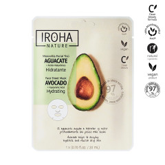 Masque visage tissu "hydratant" Avocat Iroha Nature