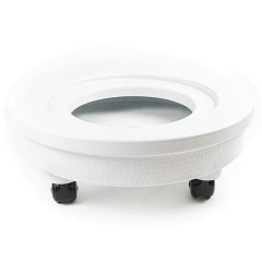 Chariot martelé blanc pour bol pédicure