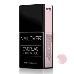 Overlac Color Gel - vernis semi-permanent - rose nude ND12 15ml                                                    
