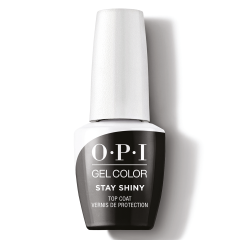 Top Coat Gel Color OPI Stay Shiny pour une finition qui sublime les ongles.