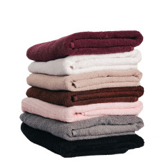 serviettes en couleur 100% coton 100x200cm