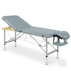 table massage portative bois et aluminium 2 corps 
