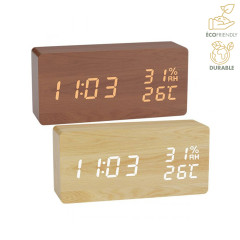 Horloges lumineuses digitales en bois