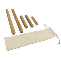 Kit de massage 6 bambous compactés lisses