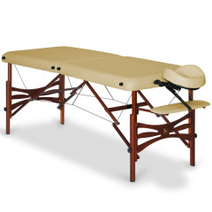 table massage portative bois acajou 2 corps 70cm