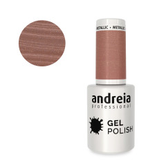 Vernis semi-permanent nude métallique brillant