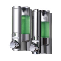 Distributeur de savon - 1 réservoir 300ml - 8,5x7xh17,5cm - 2 couleurs au choix