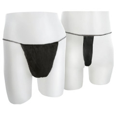 Tangas noirs pour homme en tissu non tissé