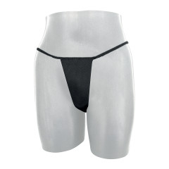 Devant tanga noir femme en tissu non tissé