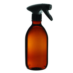 Flacon en verre ambré 250 ml - spray vaporisateur noir