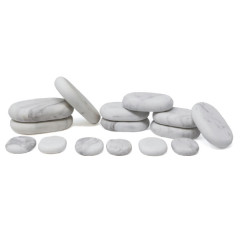 Set de 15 Pierres froides en marbre blanc XXSTONE018