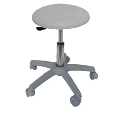 Tabouret Assise Ronde gris Diam 40cm Pied Plastique Gris