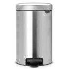 Poubelle à pédale inox mat