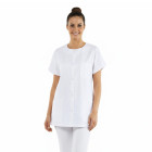 Tunique Blanche Esthétique Avec Boutons XVET005T