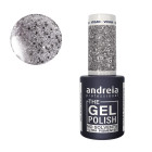 Vernis semi-permanent vegan argent paillettes