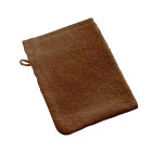 Gant de toilette chocolat - 100% coton                 