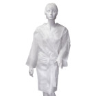 Kimono de protection blanc en tissu non tissé