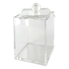 Pot carré en acrylique transparent