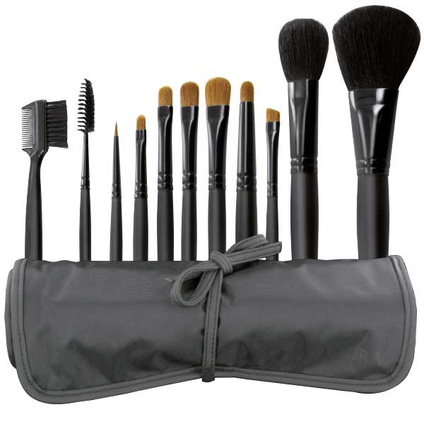 Kit 11 pinceaux étudiant manche bois FSC avec trousse offerte, Probeautic  Institut, Produit esthétique professionnel pour institut